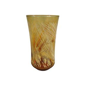 Libbey Harvest Time Tumbler Beverage Glass Replacement Amber Wheat